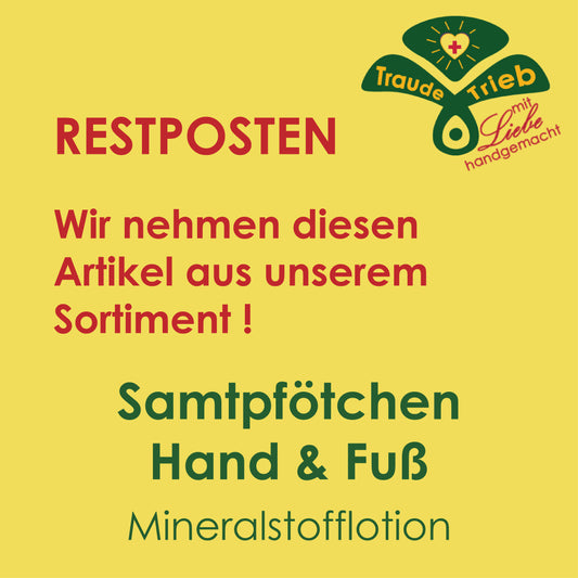 RESTPOSTEN Samtpfötchen Hand & Fuß Mineralstofflotion